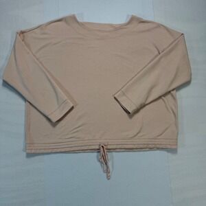 Haven Well Within Blush Pink Boat Neck Drawstring Hem Sweatshirt XL